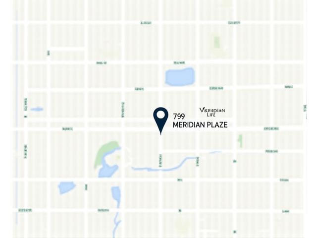 Static map showing the location of 789 Meridian Plaza, Suite 600 in Portland, OR, with nearby landmarks and transit lines highlighted.